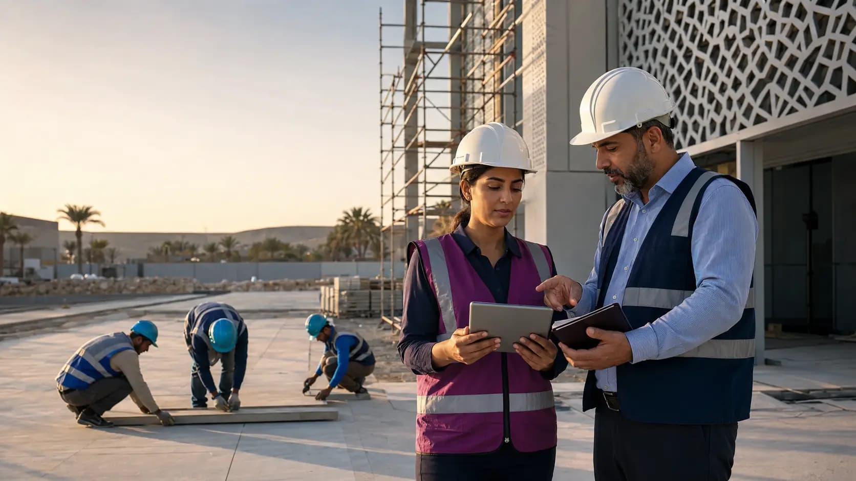 Technician working at a customer site