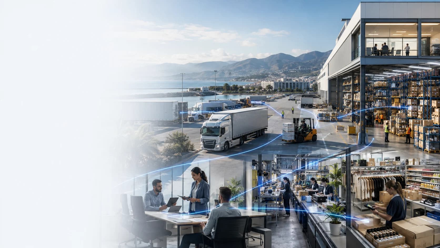B‑AGILE business solutions connected in an operational architecture